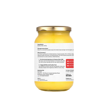 Farmasty Buffalo Pure Ghee (500ml)