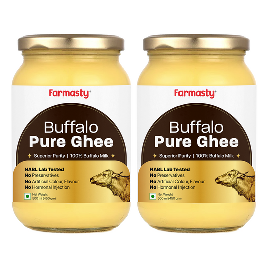 Farmasty Buffalo Pure Ghee 1L (500ml+500ml)